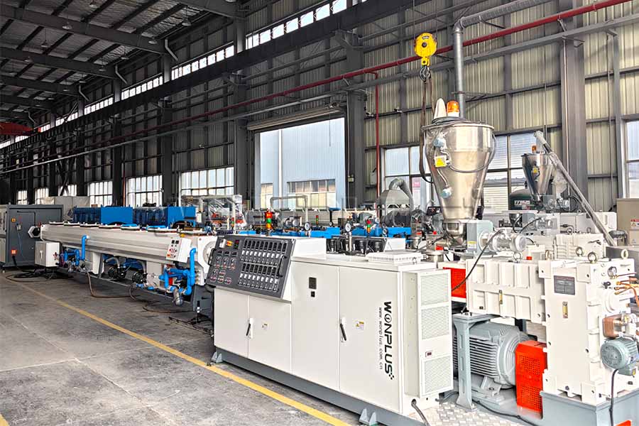 PVC 160mm Pipe Extrusion Line with Parallel Twin Screw Extruder Completed Commissioning