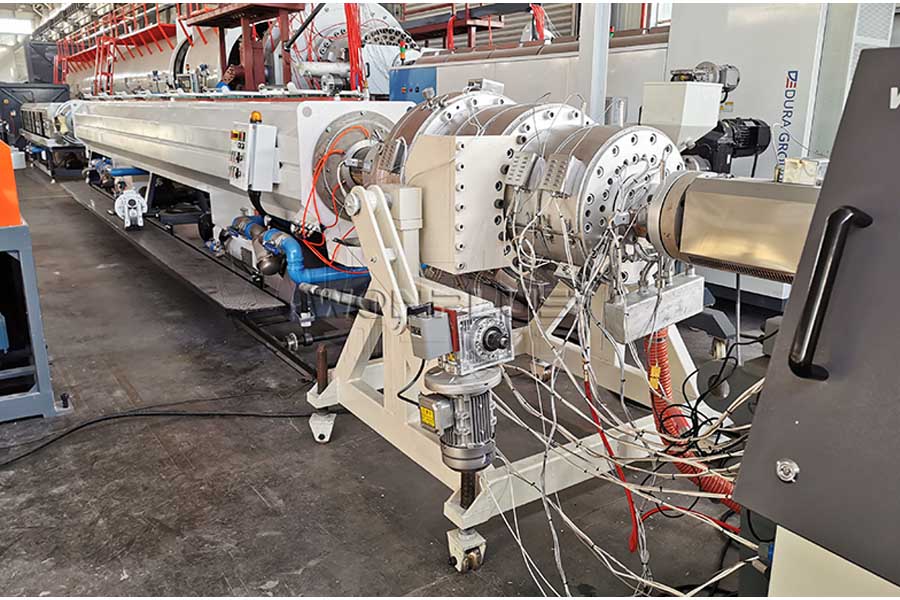 110-315mm HDPE pipe extrusion line succeed commissioning