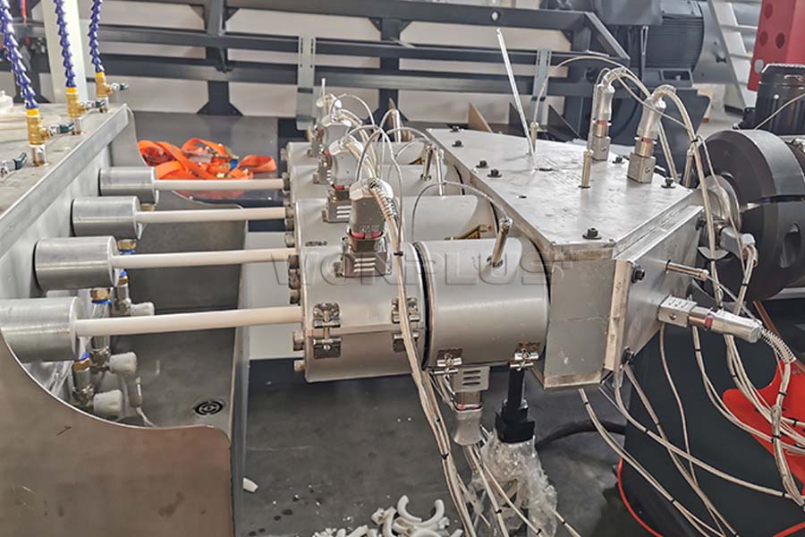 Four Cavity PVC Conduit Pipe Extrusion Line Commissioning Succeed