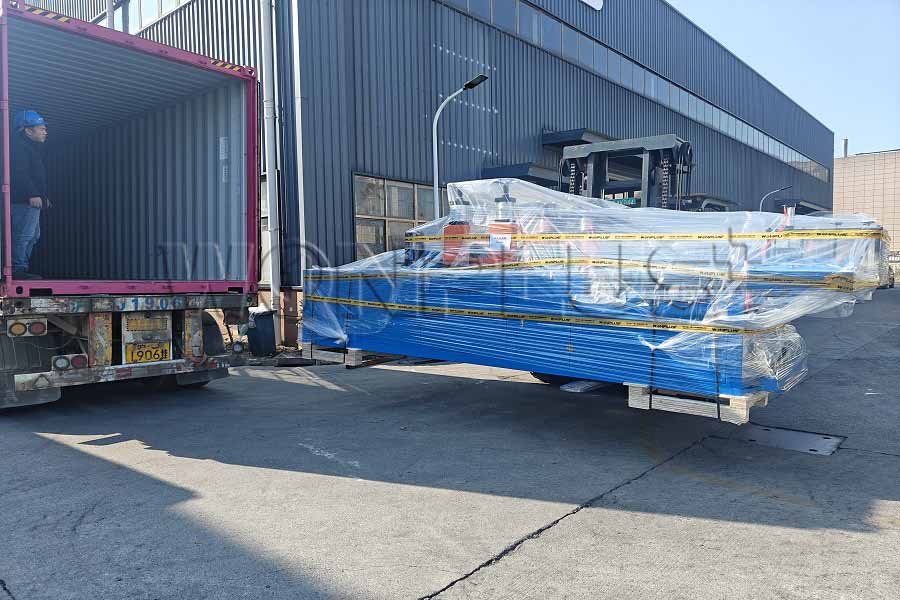 WONPLUS PVC Hollow Roof Extrusion Line Shipping