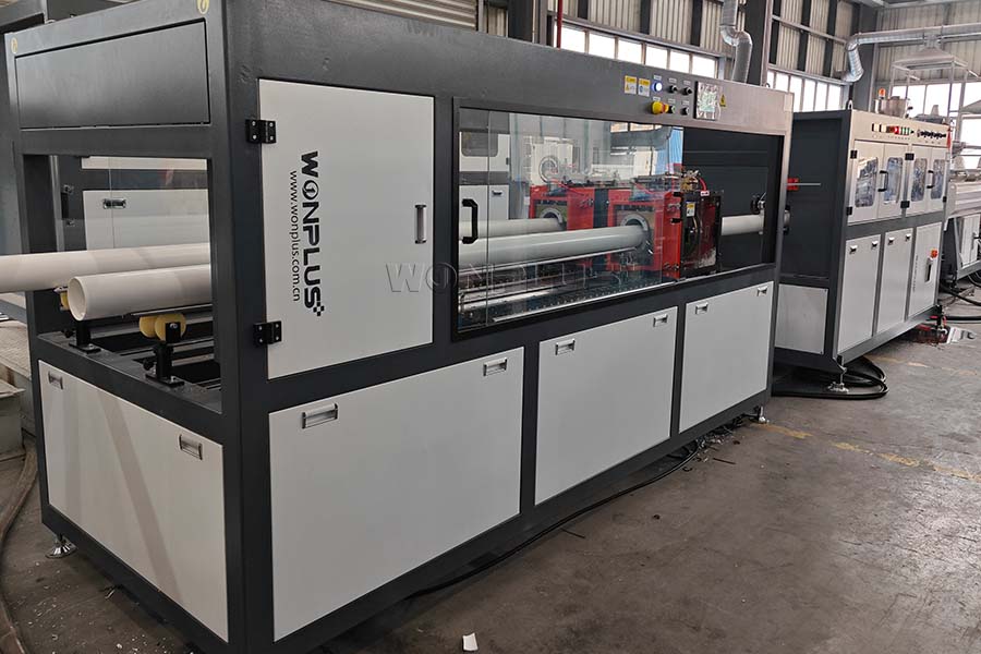 WONPLUS Successfully Commissions Double-Outlet 90-110mm PVC Pipe Extrusion Line